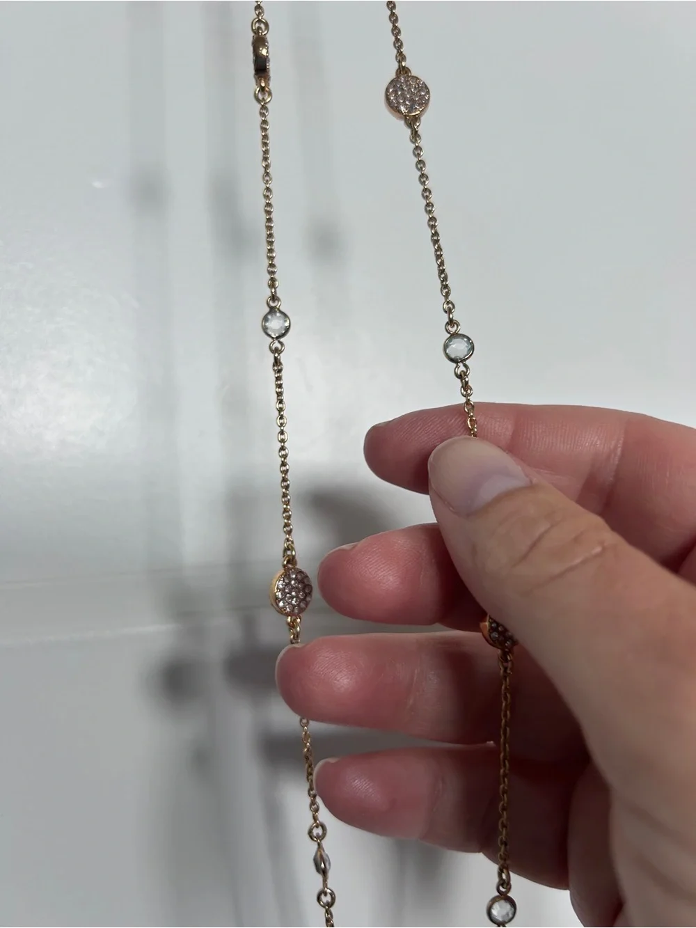 Kate Spade Cluster Gold Crystal Station and Pave 16” Necklace - Picture 10 of 10